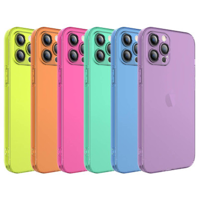 Colored TPU Case with Protective Lens for iPhone 12 Pro Max