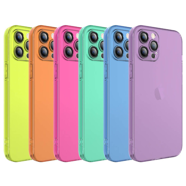 Estojo TPU Colorido com lente Protetora para iPhone 12 Pro Max