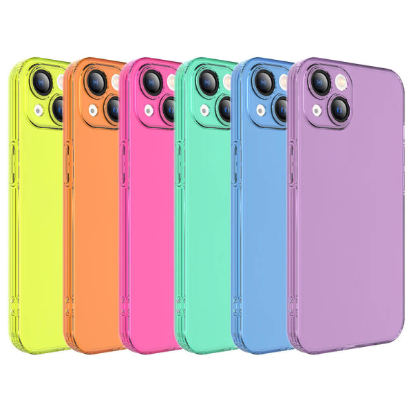 Estojo TPU Colorido com lente Protetora para iPhone 13 Mini