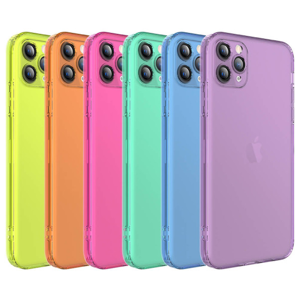 Colored TPU Case with Protective Lens for iPhone 11 Pro