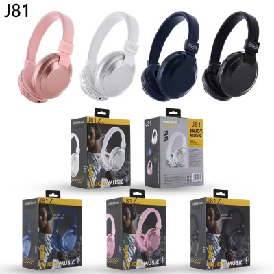 Casco Auriculares Bluetooth J81, Bluetooth 5.3, Sonido HiFi Estéreo, Batería de 300mAh para Larga Duración