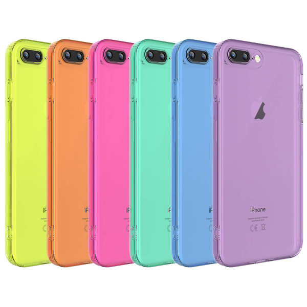 Colored TPU Case with Protective Lens for iPhone 7 / 8 Plus
