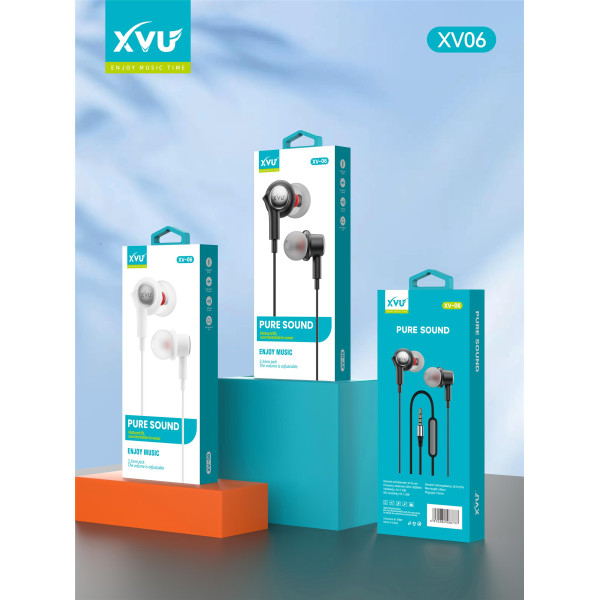 Auriculares Jack 3.5MM XV-06 con Micrófono de 140 CM para Comunicación Clara