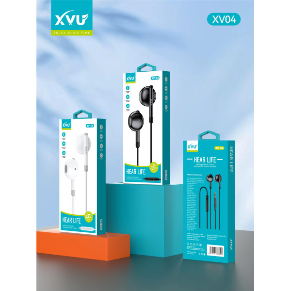Auriculares Jack 3.5MM XV-04 con Micrófono de 140 CM y Sonido Regulable