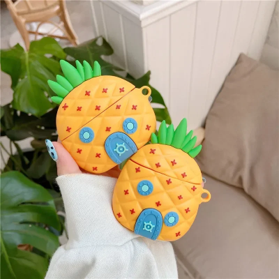 Funda 3D de Bob Esponja para AirPods Pro, 2 y 1 - Divertido Diseño de Dibujos Animados