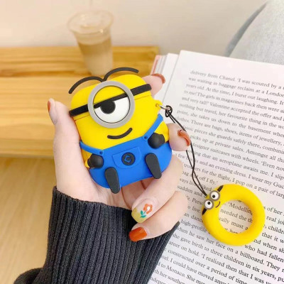 Funda de silicona con diseño de Minnie para AirPods 1 y 2, cubierta protectora bonita y resistente