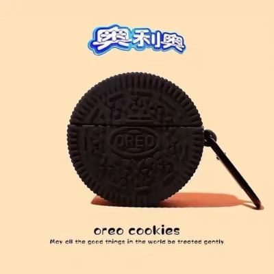Funda 3D para AirPods 1, 2 y Pro 2, Diseño de Oreo , Protección Completa