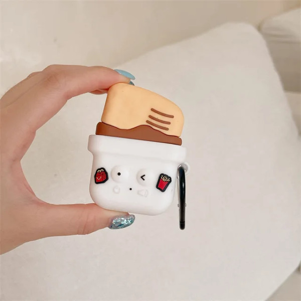 Funda 3D para AirPods 1, 2 y Pro 2, Diseño de Patatas , Protección Completa