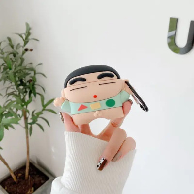 Funda 3D para AirPods 1, 2 y Pro 2, Diseño de SHIN CHAN Completo , Protección Completa