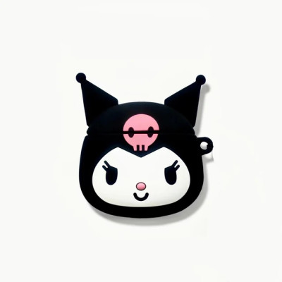 Funda 3D para AirPods 1, 2 y Pro 2, Diseño de KUROMI 2 , Protección Completa