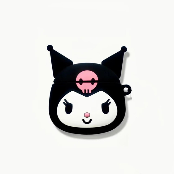 Funda 3D para AirPods 1, 2 y Pro 2, Diseño de KUROMI 2 , Protección Completa