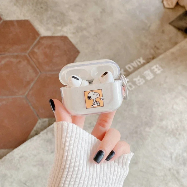 Funda 3D para AirPods 1, 2 y Pro 2, Diseño de Snoopy , Protección Completa