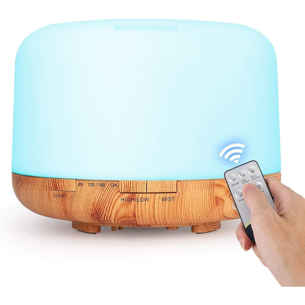 Humidificador difusor de aroma en forma de jarrón con luz LED grande modelo SL-500