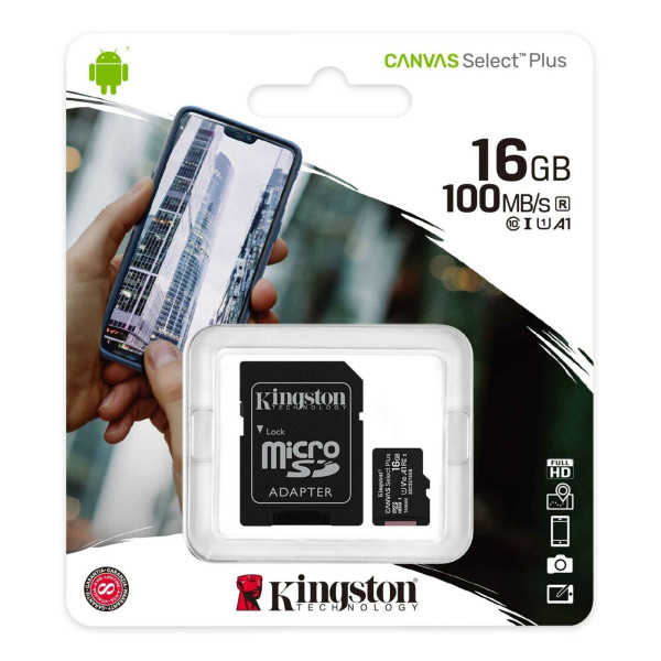 Tarjeta Memoria De Micro SD 16GB Kingston