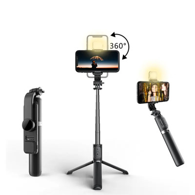 Palo selfie Q02S diseño compacto y ligero con conexión Bluetooth