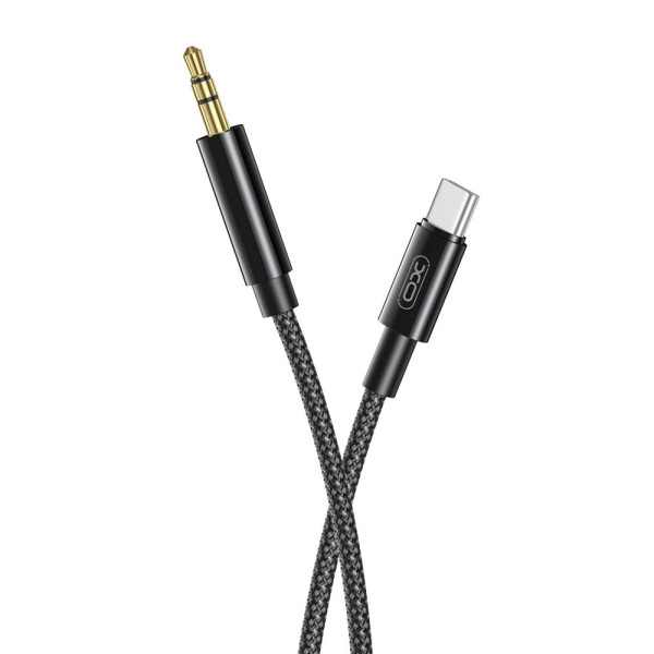 NB-R211B Type-C to 3.5mm cable negro conexión práctica y duradera para dispositivos Type-C y auriculares con conector 3.5mm