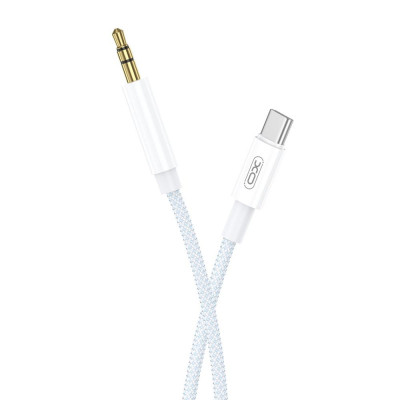 NB-R211B Type-C to 3.5mm cable blanco conexión duradera para dispositivos Type-C y auriculares 3.5mm
