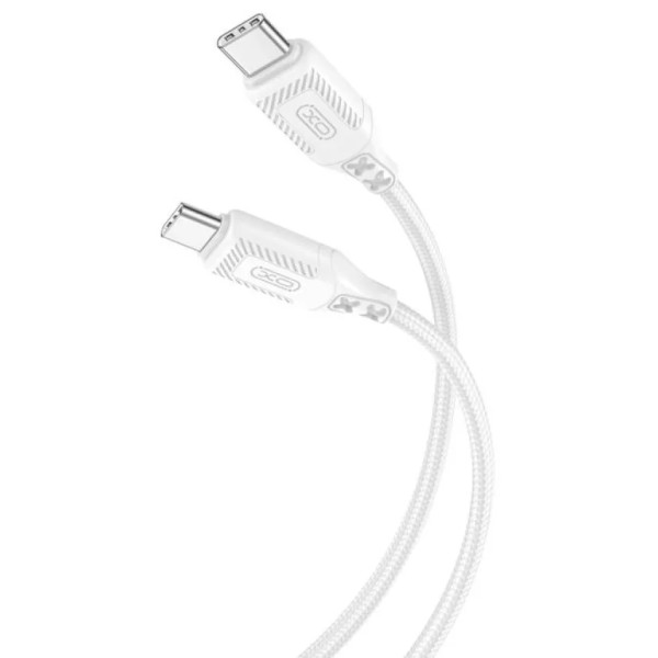 Cable de datos NB-Q236B trenzado tipo C a tipo C 60W color blanco
