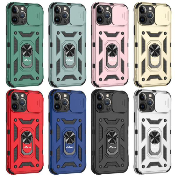 Capa de capa de câmera militar deslizante protege 360° para iPhone 13 Pro Max