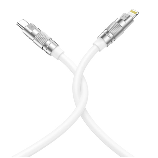 Cable de datos NB-Q228A tipo C a Lightning PD27W silicona TPE y aleación 1.2m blanco