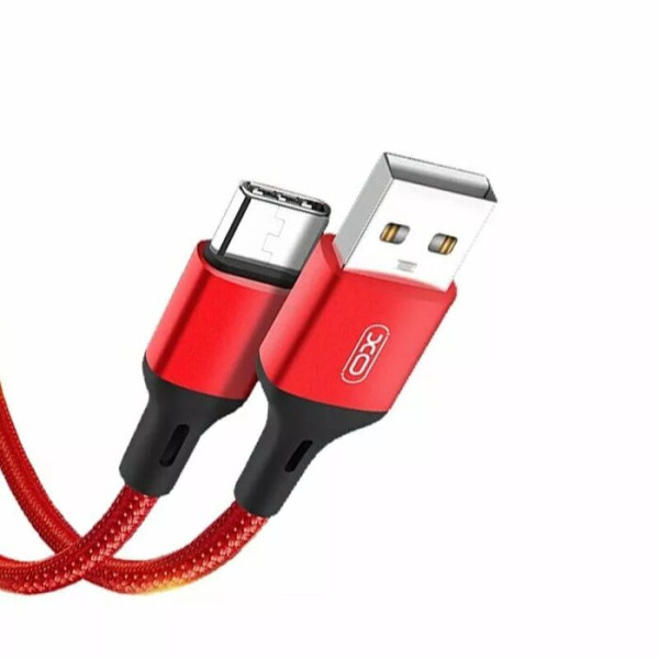 Cable de datos NB143 trenzado tipo C 2m color rojo