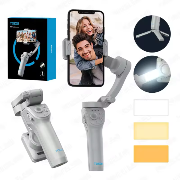 Palo Selfie con Estabilizador y Luz LED Captura Perfecta en Cualquier Momento M01