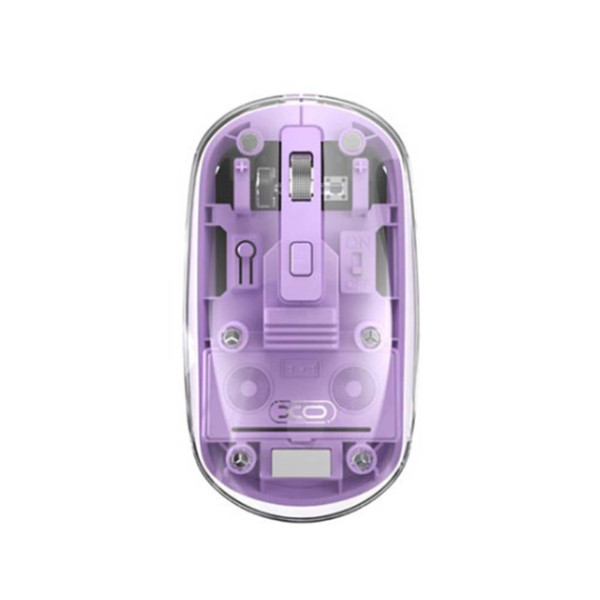Ratón Inalámbrico Transparente Bluetooth XO-M12 Morado