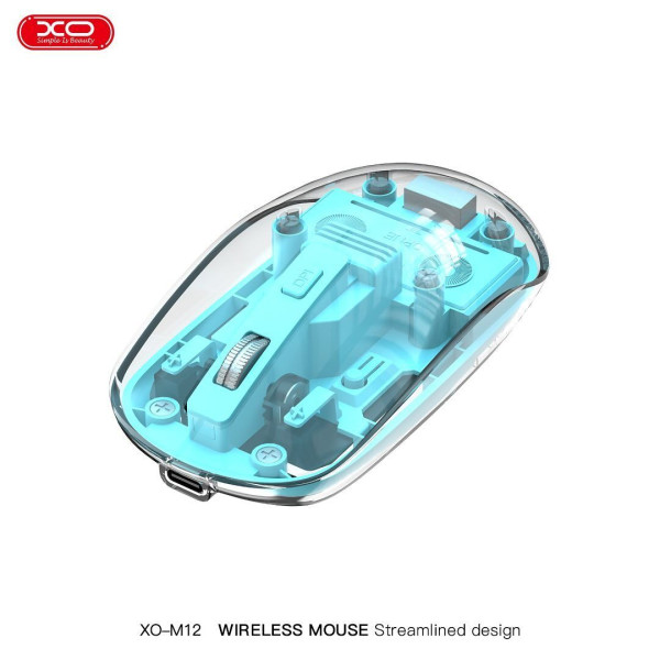 Ratón Inalámbrico Transparente Bluetooth XO-M12 Azul