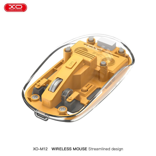 Ratón Inalámbrico Transparente Bluetooth XO-M12 Naranja