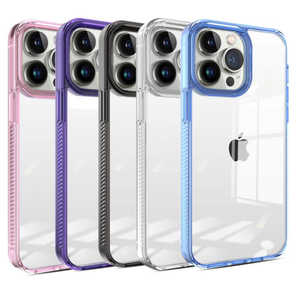 Funda Transparente con Borde de Color para Samsung S24 Ultra