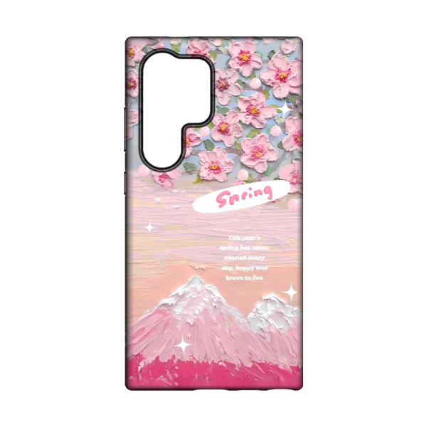 Funda Dibujos de Plastico Doble en Montaña y Rosa para Samsung A16