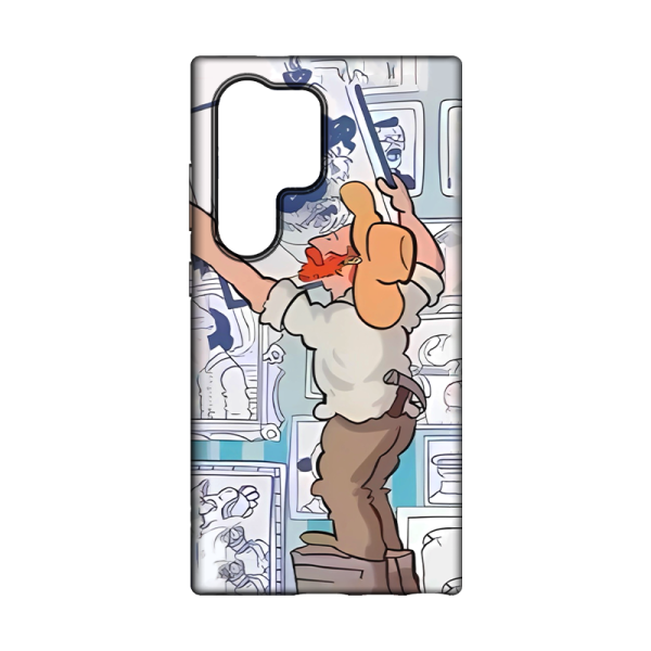 Funda Dibujos de Plastico Doble en Hombre para Samsung S25