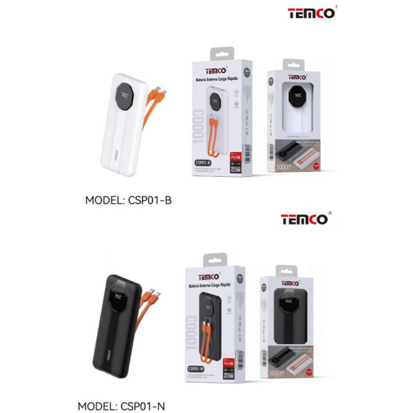 Bateria Externa 10000 mAh QC22.5W+PD20W CSP01