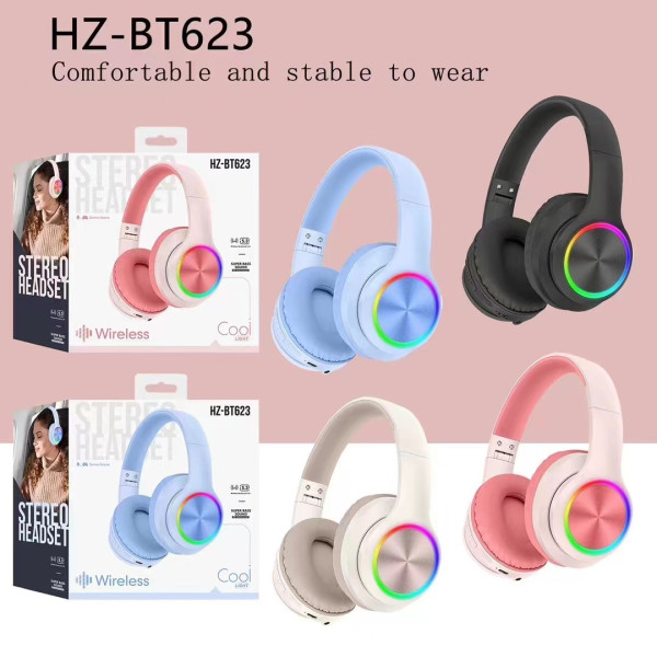 Cascos Inalambrico Bluetooth HZ-BT623 en Rosa