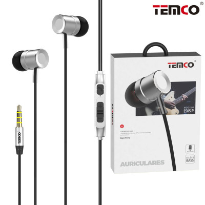 Auriculares Intrauditivos Metál Microfono ES05 Plata