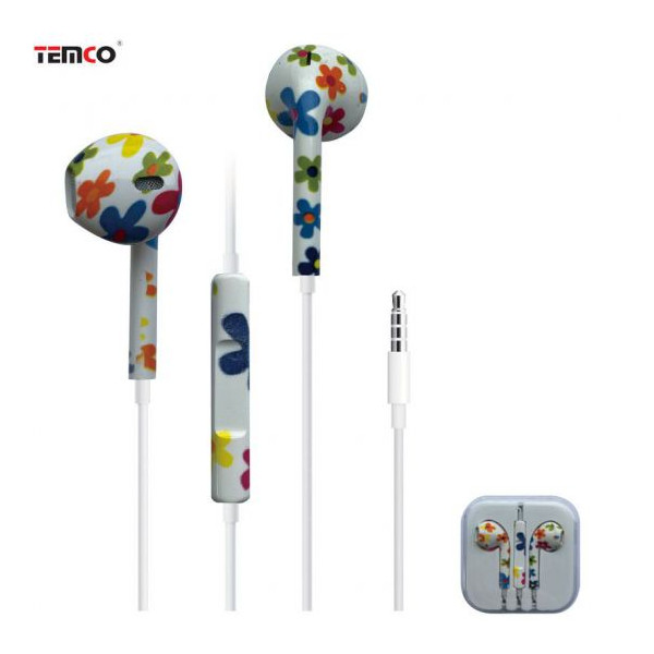 Auriculares con Cable Jack 3.5mm Flores - Modelo CHA26-T09
