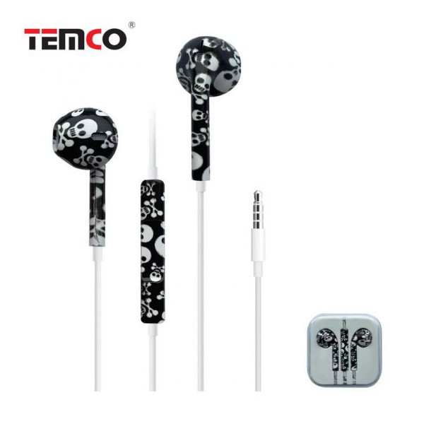 Auriculares con Cable Jack 3.5mm Caravera Blanco Negro - Modelo CHA26-T16