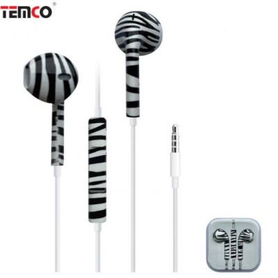 Auriculares con Cable Jack 3.5mm Raya Blanco Negro - Modelo CHA26-T17