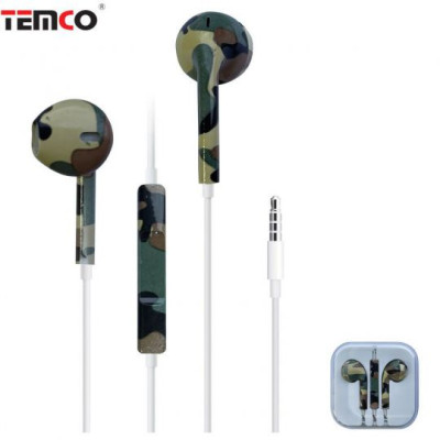 Auriculares con Cable Jack 3.5mm Camuflaje - Modelo CHA26-T22