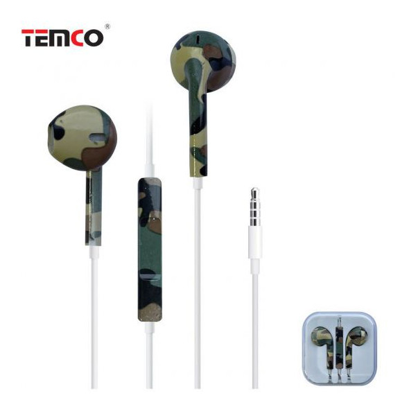 Auriculares con Cable Jack 3.5mm Camuflaje - Modelo CHA26-T22