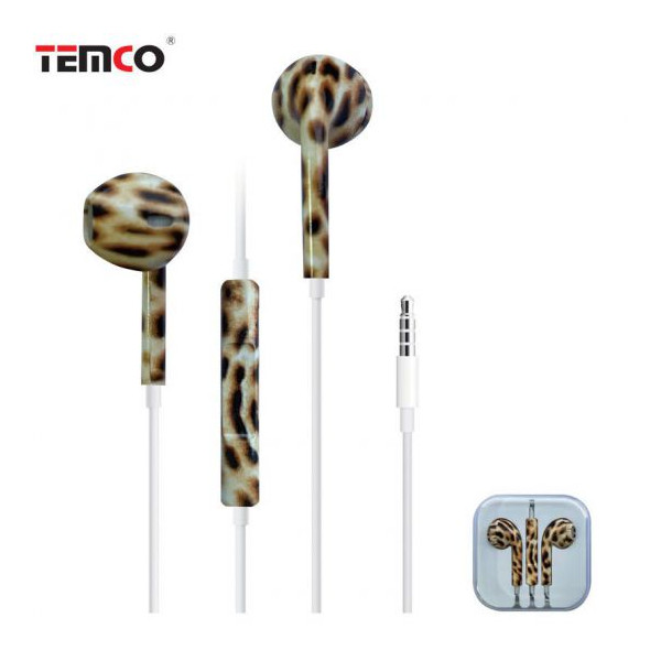 Auriculares con Cable Jack 3.5mm Camuflaje Tigre - Modelo CHA26-T24