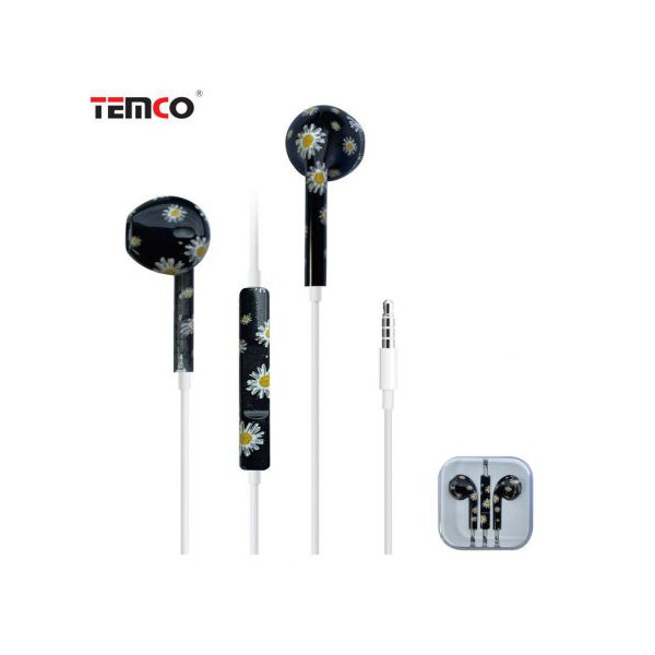 Auriculares con Cable Jack 3.5mm Flores - Modelo CHA26-T35