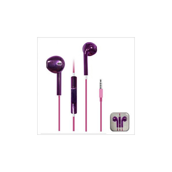 Auriculares con Cable Jack 3.5mm Morado - Modelo CHA27-T01