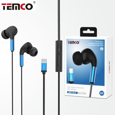 Auriculares Type-C Intrauriculares con Microfono en Azul EST13-A