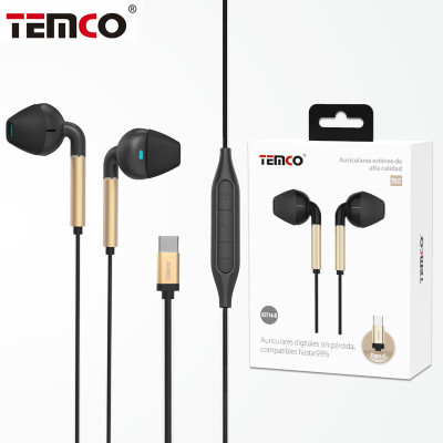 Auriculares Type-C Digitales con Microfono en Dorado EST14-D