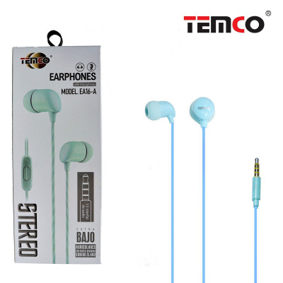 Auriculares Jack 3.5mm con Microfono en Azul EA16-A