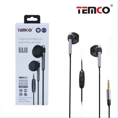 Auriculares Jack 3.5mm con Microfono en Negro ES20-N