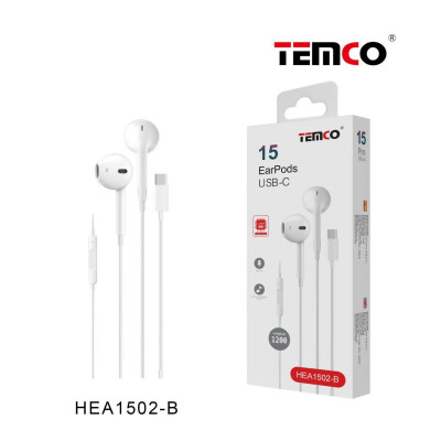 Auriculares Type-C Digitales con Microfono en Blanco HEA1502-B