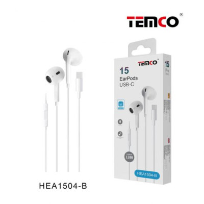 Auriculares Type-C Digitales con Microfono en Blanco HEA1504-B