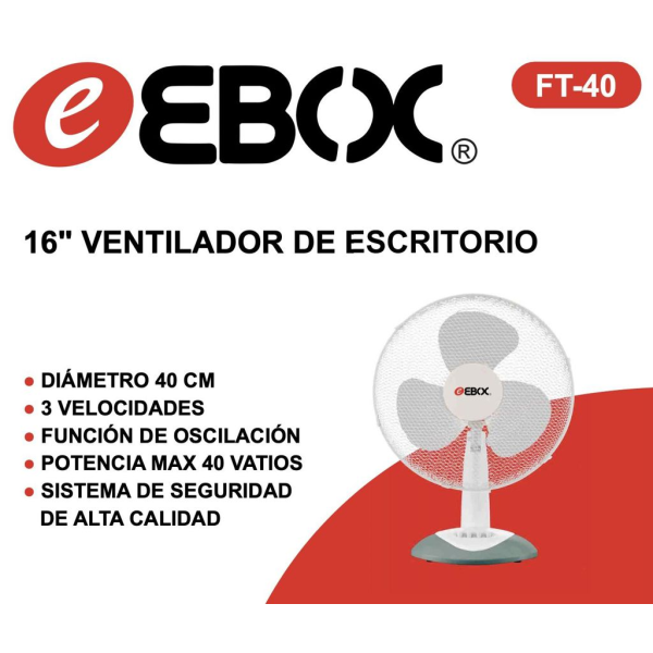 16" Ventilador Escritorio Diametro 40CM
